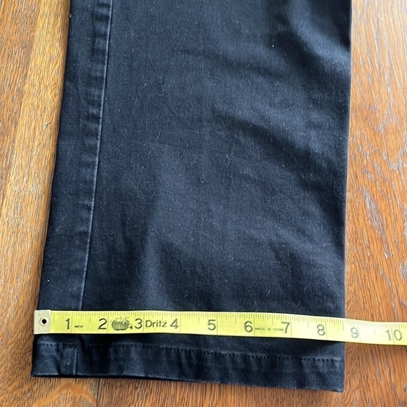Eddie Bauer stretch black jeans size 16 side front pockets back button pocket - Picture 11 of 14